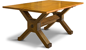 Crossed beam table